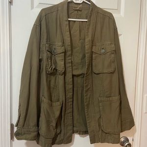 Free People oversized military style coat/size M